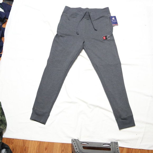 Champion Reverse Weave Jogger Sweatpants Dark Grey Big C Logo Athletic W… - Picture 2 of 6